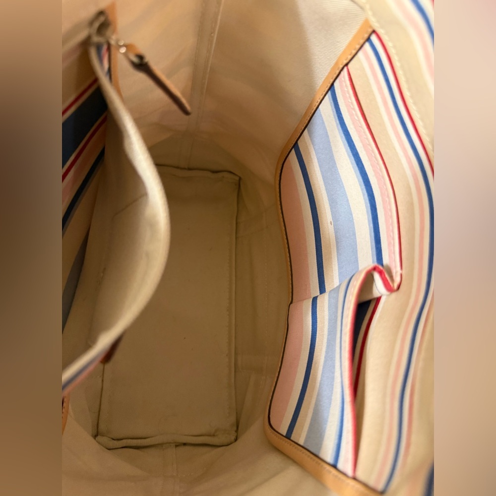 Coach Vintage 2003 Hampton Nautical Multicolor Striped Shoulder / Tote Bag - Picture 3 of 11
